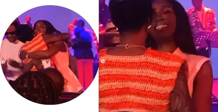 Tiwa Savage Seyi Shay hug, Nigerian celebrity reunion, Afrobeats female artists, Tiwa Savage news, Seyi Shay latest update,