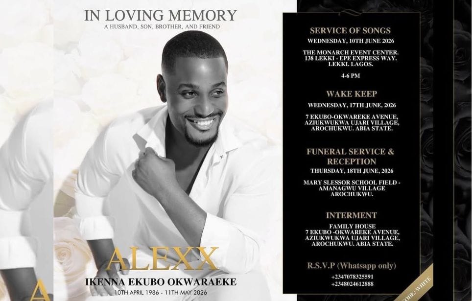 Actor Alexx Ekubo To Be Buried June 18 As Family Releases Funeral Details